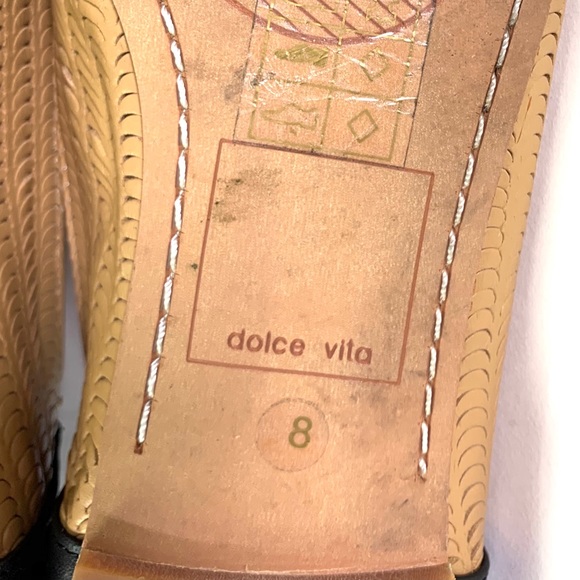 Dolce Vita Baca Fish-Scale Ballet Flats Tan Black Pink - Picture 7 of 9